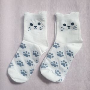 Cat Paw Print Socks for Adults - 2 Pairs